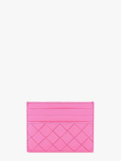 Shop Bottega Veneta Card Holder In Pink