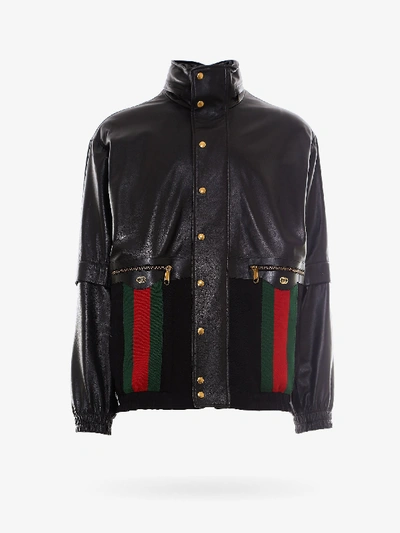 Shop Gucci Jacket In Black
