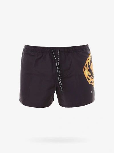 Shop Versace Swim Trunks In Black