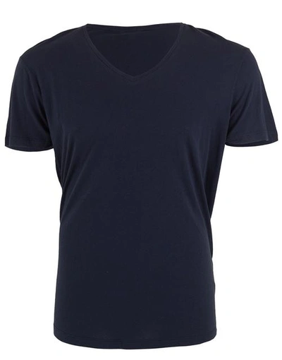 Shop Orlebar Brown Navy Ob V-neck Tee