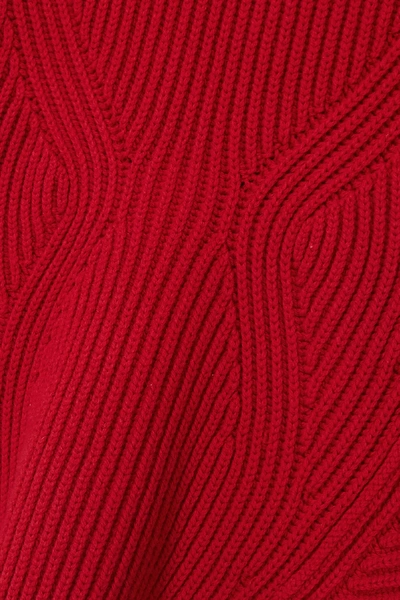 Shop Alexander Mcqueen Ribbed Wool And Cashmere-blend Turtleneck Sweater In Red