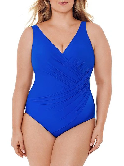 Shop Miraclesuit Plus Size Wire-free Oceanus One-piece In Delphine