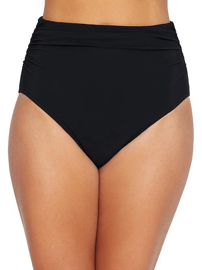 Shop Profile By Gottex Tutti Frutti High-waist Bikini Bottom In Black