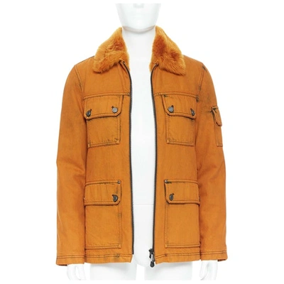 Pre-owned Bottega Veneta Orange Cotton Jacket