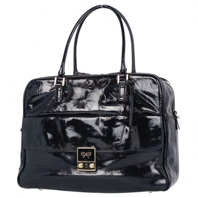 Pre-owned Anya Hindmarch Black Patent Leather Handbag