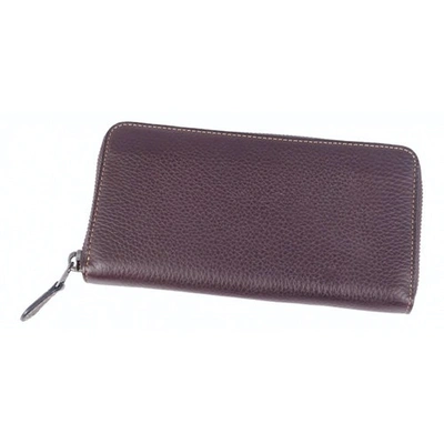 Pre-owned Coach Brown Leather Wallet