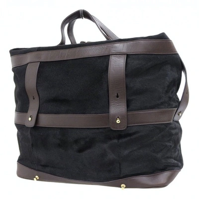 Pre-owned Bottega Veneta Brown Pony-style Calfskin Travel Bag
