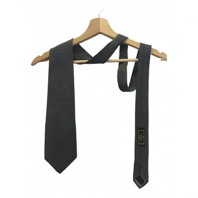 Pre-owned Fendi Grey Silk Ties