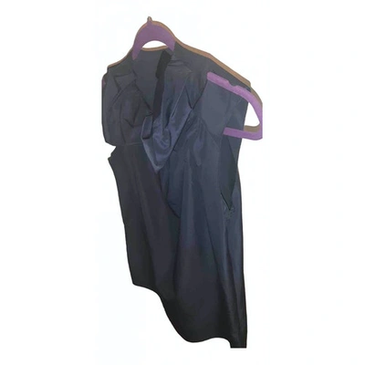 Pre-owned Lanvin Navy Polyester Top