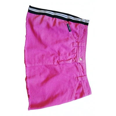 Pre-owned Dolce & Gabbana Pink Denim - Jeans Skirt