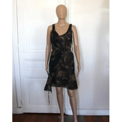 Pre-owned Comptoir Des Cotonniers Black Silk Dress