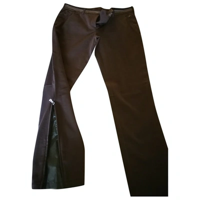 Pre-owned Prada Brown Cotton Trousers