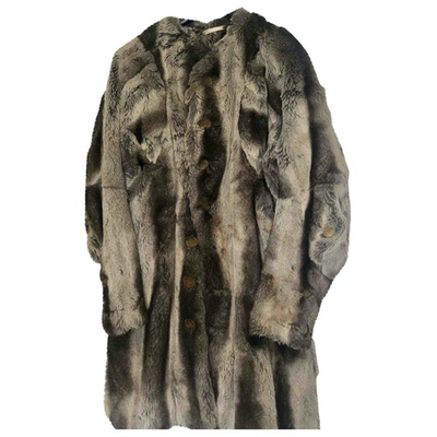 Pre-owned Vivienne Westwood Beige Faux Fur Coat