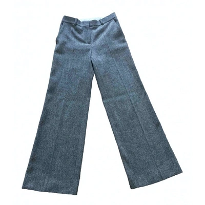 Pre-owned Celine Grey Wool Trousers