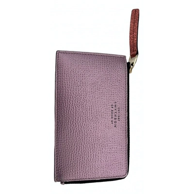 Pre-owned Smythson Pink Leather Purses, Wallet & Cases