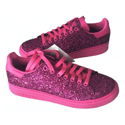 Adidas Originals Smith Pink Glitter Trainers | ModeSens