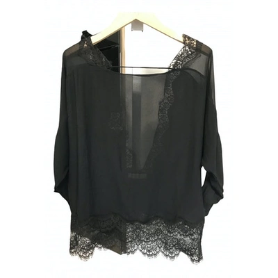 Pre-owned Sandro Black Polyester Top