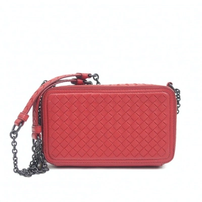 Pre-owned Bottega Veneta Red Leather Wallet