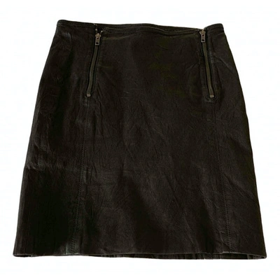 Pre-owned Closed Black Leather Skirt