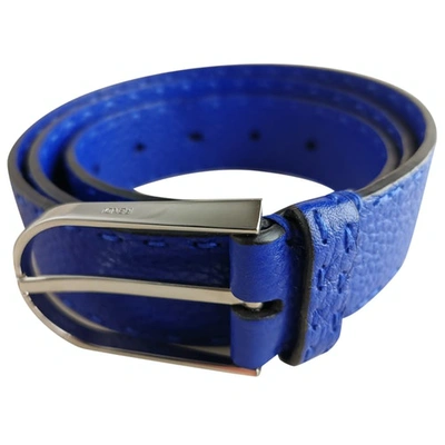 Pre-owned Fendi Blue Leather Belt