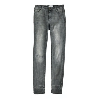 Pre-owned Closed Grey Cotton - Elasthane Jeans