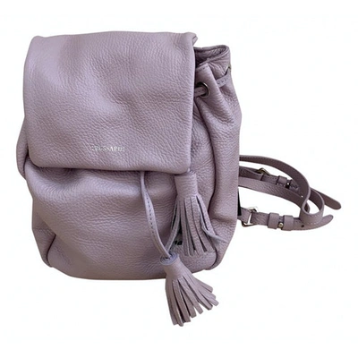 Pre-owned Trussardi Purple Leather Backpack