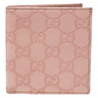 Pre-owned Gucci Pink Leather Wallet