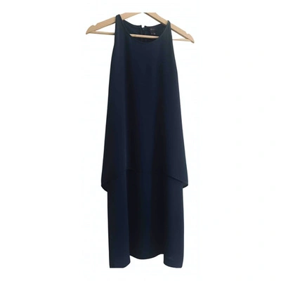 Pre-owned Theory Silk Mid-length Dress In Blue