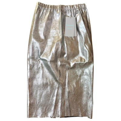 Pre-owned Zadig & Voltaire Fall Winter 2019 Silver Leather Skirt