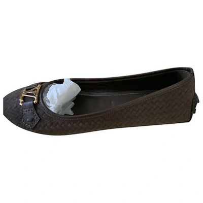 Pre-owned Louis Vuitton Brown Leather Ballet Flats