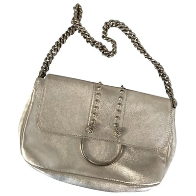 Pre-owned Orciani Leather Mini Bag In Silver