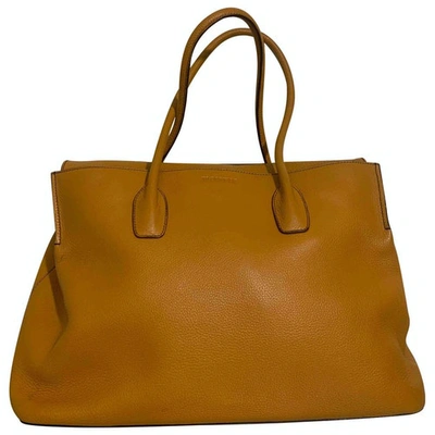Pre-owned Jil Sander Orange Leather Handbag
