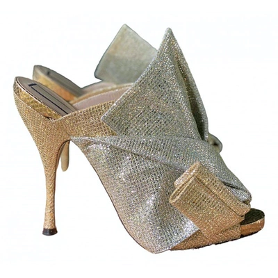Pre-owned N°21 Metallic Glitter Sandals