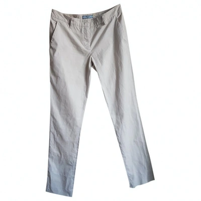 Pre-owned Prada Straight Pants In Beige