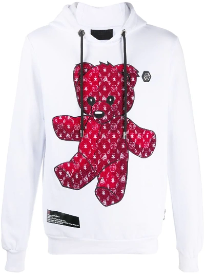 Shop Philipp Plein Teddy Bear Sweatshirt In White
