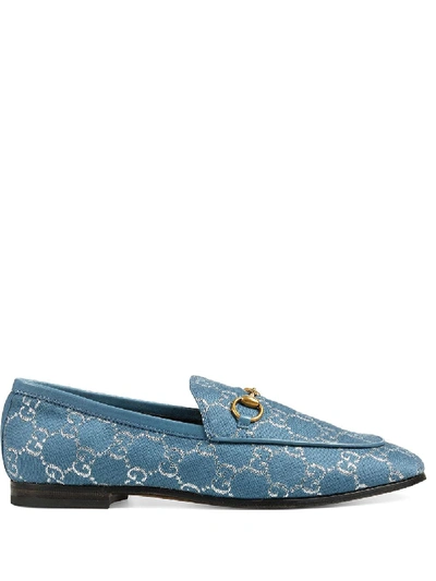 Shop Gucci 'jordaan' Loafer In Blue