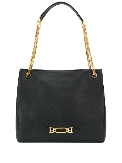 Shop Bally Slouchy Tote In Black