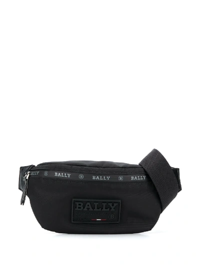 Shop Bally Logo Patch Belt Bag In Black