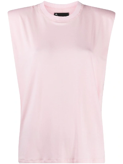 Shop Styland Padded Shoulder Organic Cotton Tank Top In Pink