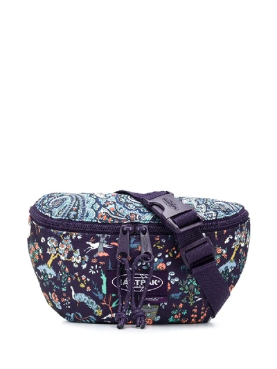 Shop Eastpak Liberty Floral Peacock Spinger Belt Bag In Purple