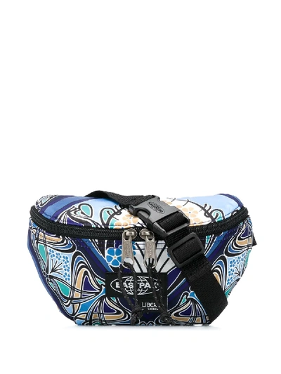 Shop Eastpak Liberty Art Deco Spinger Belt Bag In Blue