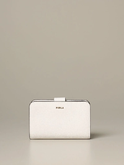 Shop Furla Wallet In Saffiano Leather In Yellow Cream
