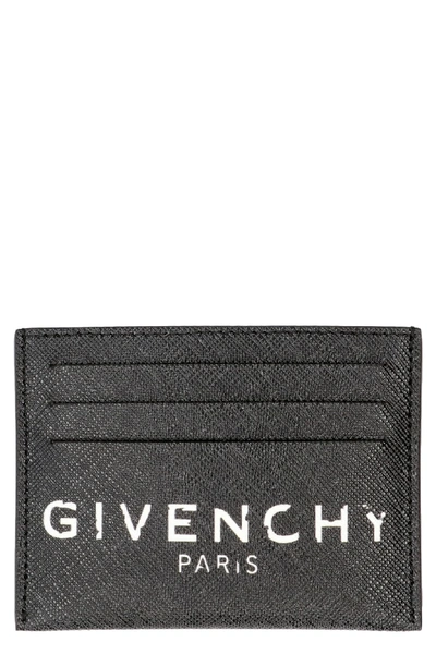 Shop Givenchy Coated Canvas Card Holder In Black