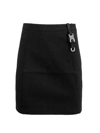Shop Alyx Black Mini Wrap Skirt In Nero