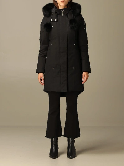 Shop Moose Knuckles Parka In Technical Fabric In Black
