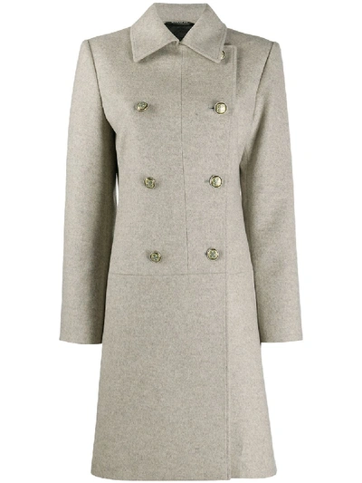 Shop Givenchy Double-breasted Coat In Neutrals