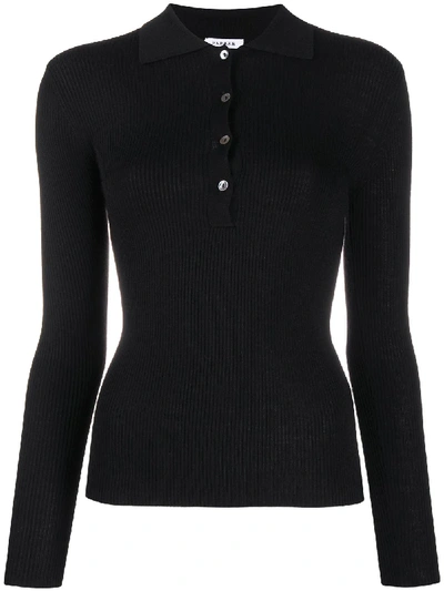 Shop P.a.r.o.s.h Slim-fit Polo Shirt In Black
