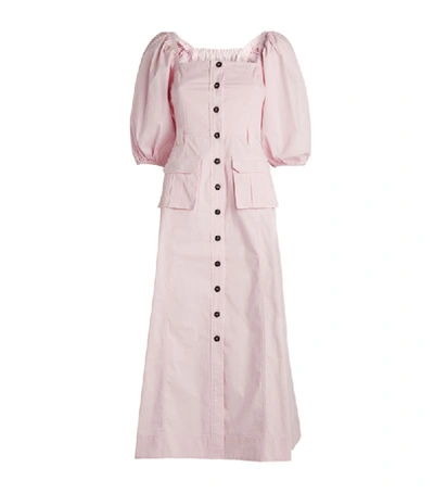 Shop Ganni Puff-sleeved Dress