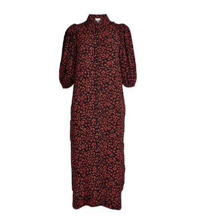 Shop Ganni Printed Midi Dress