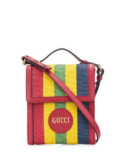 Shop Gucci Baiadera Stripe Crossbody Bag In Yellow